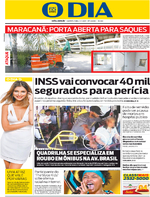 Capa do jornal O Dia 11/01/2017