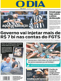 Capa do jornal O Dia 11/08/2017