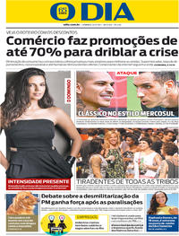 Capa do jornal O Dia 12/02/2017