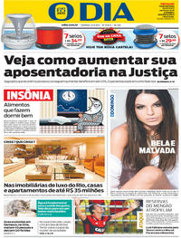 Capa do jornal O Dia 12/03/2017