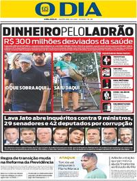 Capa do jornal O Dia 12/04/2017