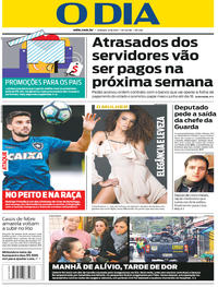 Capa do jornal O Dia 12/08/2017