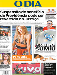 Capa do jornal O Dia 12/11/2017