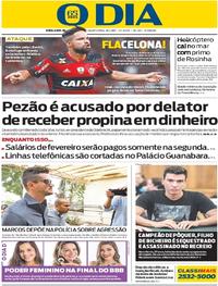 Capa do jornal O Dia 13/04/2017