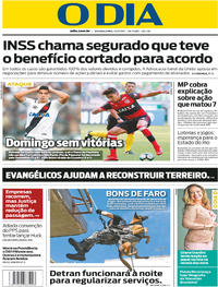 Capa do jornal O Dia 13/11/2017