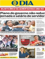 Capa do jornal O Dia 14/01/2017