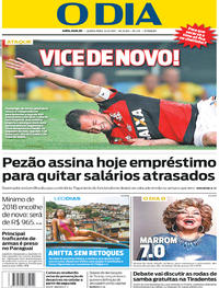 Capa do jornal O Dia 14/12/2017
