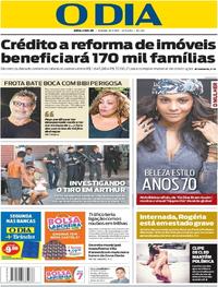Capa do jornal O Dia 15/07/2017