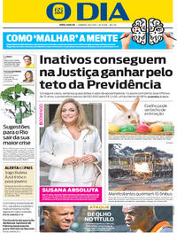 Capa do jornal O Dia 16/04/2017