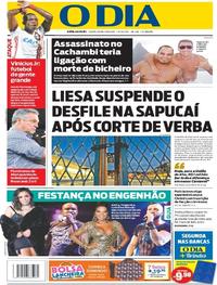 Capa do jornal O Dia 16/06/2017