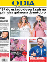 Capa do jornal O Dia 16/09/2017