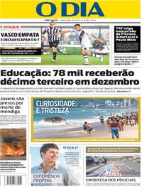Capa do jornal O Dia 16/11/2017