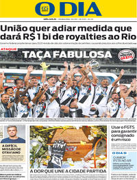 Capa do jornal O Dia 17/04/2017