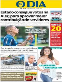 Capa do jornal O Dia 17/05/2017