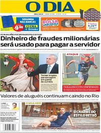 Capa do jornal O Dia 17/06/2017