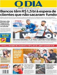 Capa do jornal O Dia 17/07/2017