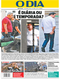 Capa do jornal O Dia 17/11/2017
