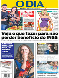 Capa do jornal O Dia 17/12/2017