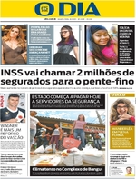 Capa do jornal O Dia 18/01/2017