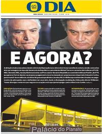Capa do jornal O Dia 18/05/2017