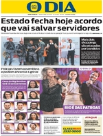 Capa do jornal O Dia 19/01/2017