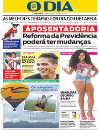 Capa do jornal O Dia 19/02/2017