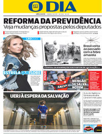 Capa do jornal O Dia 19/03/2017