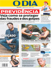Capa do jornal O Dia 19/11/2017