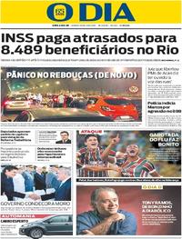 Capa do jornal O Dia 20/04/2017