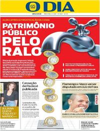 Capa do jornal O Dia 21/02/2017