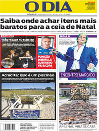 Capa do jornal O Dia 21/12/2017