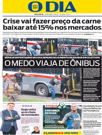 Capa do jornal O Dia 22/03/2017