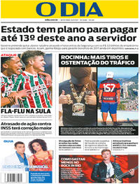 Capa do jornal O Dia 22/09/2017
