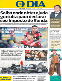 Capa do jornal O Dia 24/04/2017