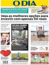 Capa do jornal O Dia 24/09/2017