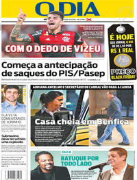 Capa do jornal O Dia 24/11/2017