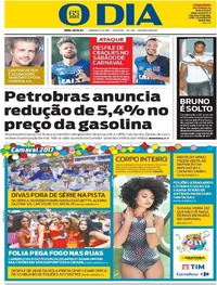 Capa do jornal O Dia 25/02/2017