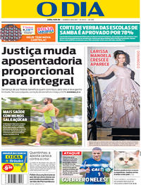 Capa do jornal O Dia 25/06/2017