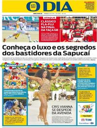 Capa do jornal O Dia 26/02/2017