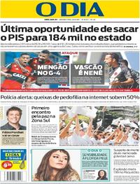 Capa do jornal O Dia 26/06/2017