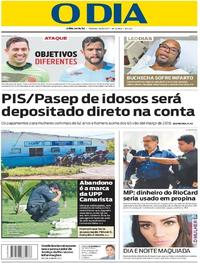 Capa do jornal O Dia 26/08/2017