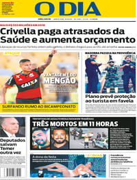 Capa do jornal O Dia 26/10/2017