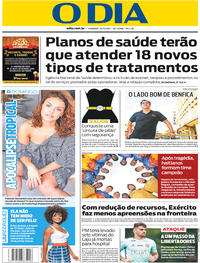 Capa do jornal O Dia 26/11/2017