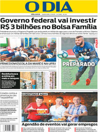 Capa do jornal O Dia 27/09/2017