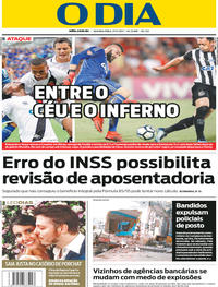 Capa do jornal O Dia 27/11/2017