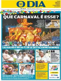 Capa do jornal O Dia 28/02/2017