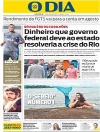 Capa do jornal O Dia 28/03/2017