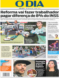 Capa do jornal O Dia 28/11/2017