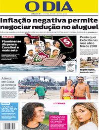Capa do jornal O Dia 29/12/2017