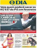 Capa do jornal O Dia 31/01/2017